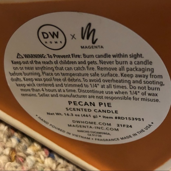🆕 Rae Dunn PECAN PIE 2 Wick Scented Pie Candle - Picture 8 of 9